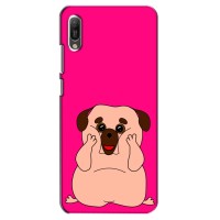 Чехол (ТПУ) Милые собачки для Huawei Y6 2019 – Веселый Мопсик