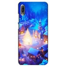 Різдвяні Чохли для Huawei Y6 2019 (VPrint) (Різдвяне місто)