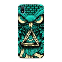Чехол с птицами на Huawei Y6 Pro (2019)/ Y6 Prime 2019 (VPrint) (Сова с глазом)