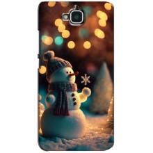 Чехлы на Новый Год Huawei Y6 Pro – Снеговик праздничный