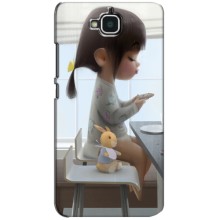 Девчачий Чехол для Huawei Y6 Pro (Девочка с игрушкой)