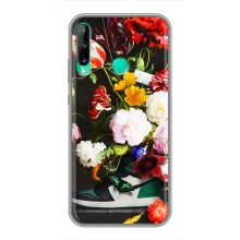 Брендновые Чехлы для Huawei Y6p - (PREMIUMPrint) (Nike цветы)