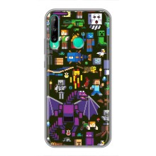 Чехол Майнкрафт на Huawei Y6p (AlphaPrint) Minecraft (Коллаж Майнкрафт)