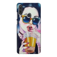 Чехол с картинкой Модные Девчонки Huawei Y6p – Девушка с коктейлем