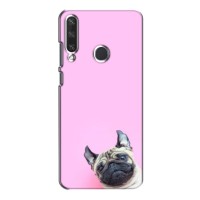 Бампер для Huawei Y6p с картинкой "Песики" (Собака на розовом)