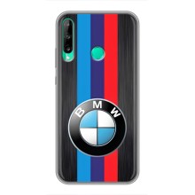 Чехол для Хуавей Y6п - с принтом БМВ (AlphaPrint) (Лого BMW)