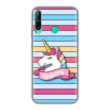 Чехол для Хуавей Y6п - (Единорожки - Новинки) (AlphaPrint) (Unicorn)