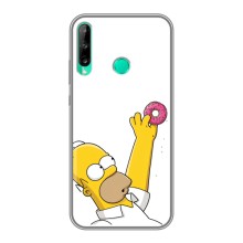 Чехол с Симпсонами для Huawei Y6p (VPrint) (Гомер с пончиком)
