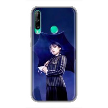 Чехлы Венсдей на Huawei Y6p Уэнсдей (AlphaPrint) (Уэнздей с зонтом)