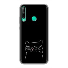 Чехол с рисунком кот на Huawei Y6p (Равнодушный кот)
