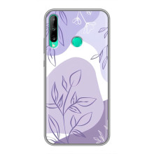 Силиконовый чехол с принтом в цветах на Huawei Y6p – Фиолетовый дизайн