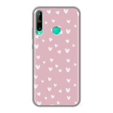 Чохол з розовим принтом для Huawei Y6p (Сердечки на рожевому)