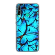 Силиконовый бампер с картинкой животных для Huawei Y6p (Крылья бабочек)