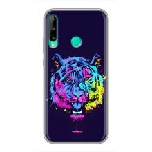 Силиконовый бампер с картинкой животных для Huawei Y6p (Тигр-Арт)
