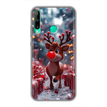 Яркий чехол для Huawei Y6p с Зимними Оленятами – Олень среди подарков