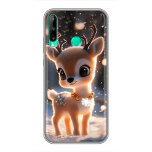 Яркий чехол для Huawei Y6p с Зимними Оленятами – Оленёнок