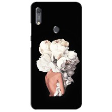 Чехлы (ART) Цветы на Huawei Y6s (VPrint) (Белые цветы)