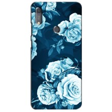 Чехлы (ART) Цветы на Huawei Y6s (VPrint) (Голубые Бутоны)