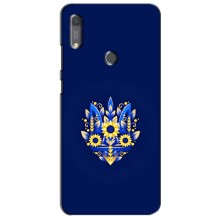 Чохли для Huawei Y6s Укр. Символіка (AlphaPrint) (Квітковий Герб)