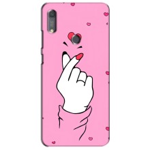 Чехол с принтом для Huawei Y6s (AlphaPrint - Знак сердечка) – Знак Love