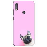 Бампер для Huawei Y6s з картинкою "Песики" (Собака на рожевому)