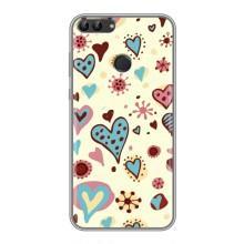 Чехлы для любимой на Хуавей Y7 Прайм 2018 (VPrint) (Сердечки)