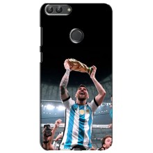 Чехлы Лео Месси Аргентина для Huawei Y7 Prime 2018 (Счастливый Месси)