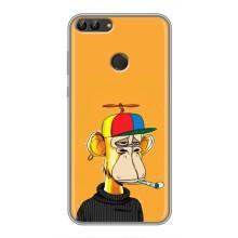 Чехлы с Обезьянами NFT для Huawei Y7 Prime 2018 (AlphaPrint) (Скучающая Обезьяна NFT)