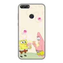 Чехол Губка Боб для Хуавей Y7 Прайм 2018 – Патрик и Боб