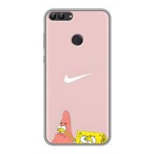 Чехол Губка Боб для Хуавей Y7 Прайм 2018 – Патрик и Губка