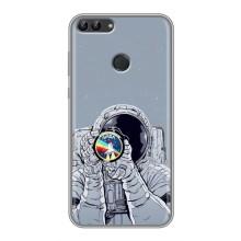 Чехол NASA для Huawei Y7 Prime 2018 (AlphaPrint) (Космонавт фото)