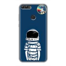 Чехол NASA для Huawei Y7 Prime 2018 (AlphaPrint) (Мальчик в шлеме)