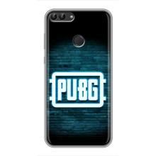 Чехол PUBG для Хуавей Y7 Прайм 2018 (AlphaPrint) (Лого PUBG)