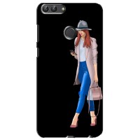 Чехол с картинкой Модные Девчонки Huawei Y7 Prime 2018 – Девушка со смартфоном