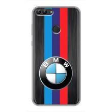 Чехол для Хуавей Y7 Прайм 2018 - с принтом БМВ (AlphaPrint) (Лого BMW)