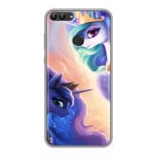 Чехол для Хуавей Y7 Прайм 2018 - (Единорожки - Новинки) (AlphaPrint) (Единорожки)
