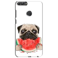 Чехол (ТПУ) Милые собачки для Huawei Y7 Prime 2018 – Смешной Мопс