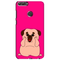 Чехол (ТПУ) Милые собачки для Huawei Y7 Prime 2018 – Веселый Мопсик