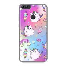 Чехол Unicorn на Huawei Y7 Prime 2018 (Радуга и Единорог)