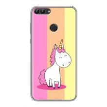 Чехол Unicorn на Huawei Y7 Prime 2018 (Радужный Единорог)