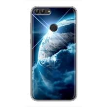 Космические Чехлы для Хуавей Y7 Прайм 2018 (VPrint) (Земля с космоса)