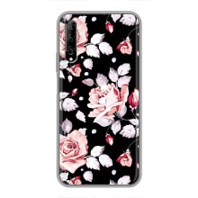 Чохли з квітами для Huawei Y7 Pro 2019 (VPrint) – Квіти на чорному