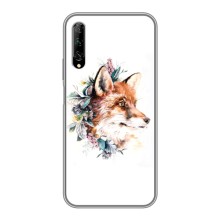 Чехлы с картинкой Лисички для Huawei Y7 Pro 2019 (VPrint) – Лисичка в цветочках