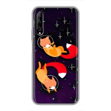 Чехлы с картинкой Лисички для Huawei Y7 Pro 2019 (VPrint) – Лисички космонавты