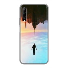 Чехол с человеком пауком для Huawei Y7 Pro 2019 - (AlphaPrint) (Паук человек)