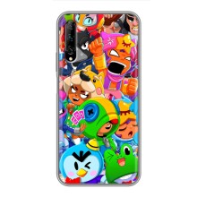 Чехол для Huawei Y7 Pro 2019 Бравл Старс (VPrint) – герои Бравл Старс