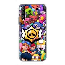 Чехол для Huawei Y7 Pro 2019 Бравл Старс (VPrint) – Лого Brawl Stars