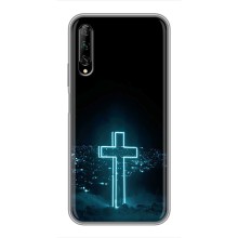 Чехол для Huawei Y7 Pro 2019 (AlphaPrint) - (Христианские) – Крест и город