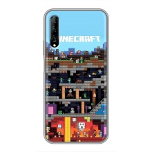 Чехол Майнкрафт на Huawei Y7 Pro 2019 (AlphaPrint) Minecraft – фон Minecraft