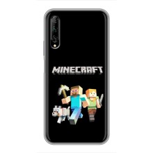 Чехол Майнкрафт на Huawei Y7 Pro 2019 (AlphaPrint) Minecraft – герои Minecraft